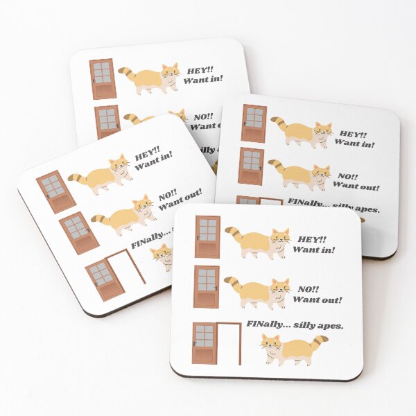 Item preview, Ginger Cats and Doors (Black Letters, White Background) designed and sold by Icefyre-Art.