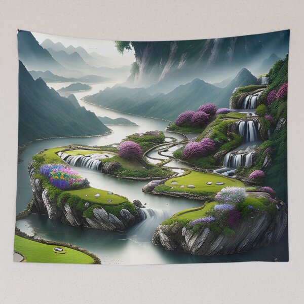 Item preview, Mystic Tapestry: A Harmony of Chinese Landscapes and Imagined Realms designed and sold by joejiing.