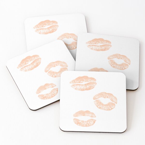 Item preview, Lips Kisses Smooches Pattern 1 - Peach Fuzz designed and sold by Daniel Bevis Design.