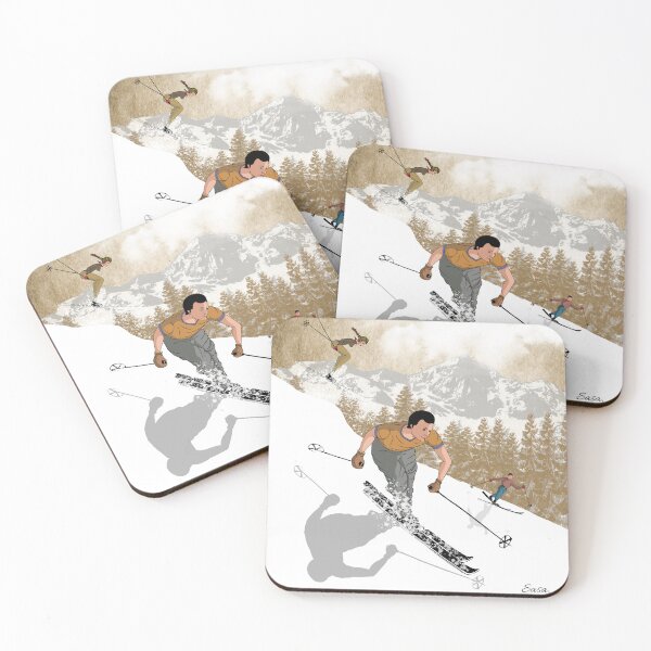 Item preview, Skiers having fun in winter  designed and sold by SasaDesignART.