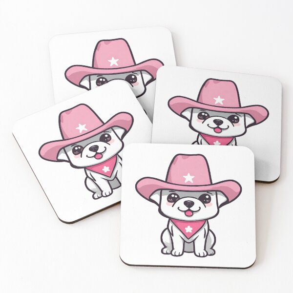 Item preview, Cute Dog wearing a pink cowboy hat, Pink Dog, Puppy designed and sold by PurpleWay.