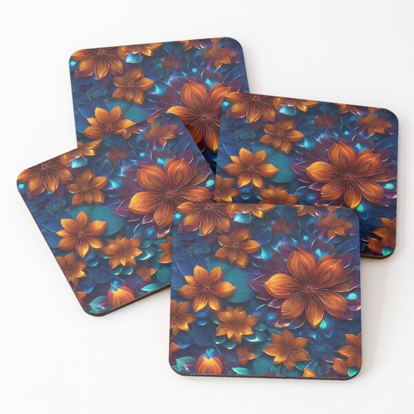 Artikelvorschau, Glowing Fantasy Flower Pattern entworfen und verkauft von TheArtOfPat.