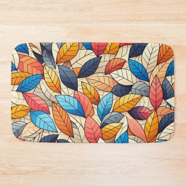 Item preview, Colorful Leaves Feathers Cartoon Illustration Drawing 1 designed and sold by CoffeeIsATrip.