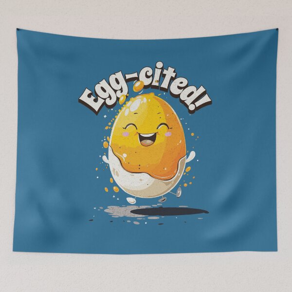 Item preview, Overjoyed Omelette: "Egg-cited!" Sunny Side Up Art designed and sold by Sir Meow Meow.