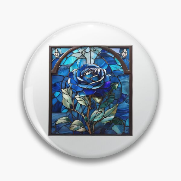 Item preview, Blue Rose Stained Glass (756) designed and sold by WASjourney.