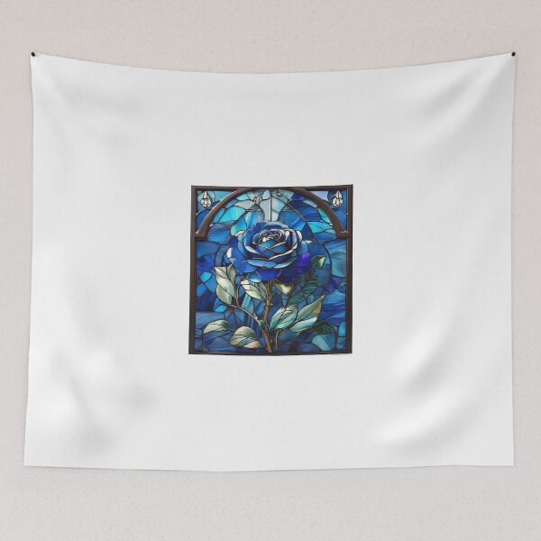 Item preview, Blue Rose Stained Glass (756) designed and sold by WASjourney.