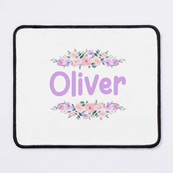 Item preview, Purple Flower Oliver Name Label designed and sold by NormadWorld.
