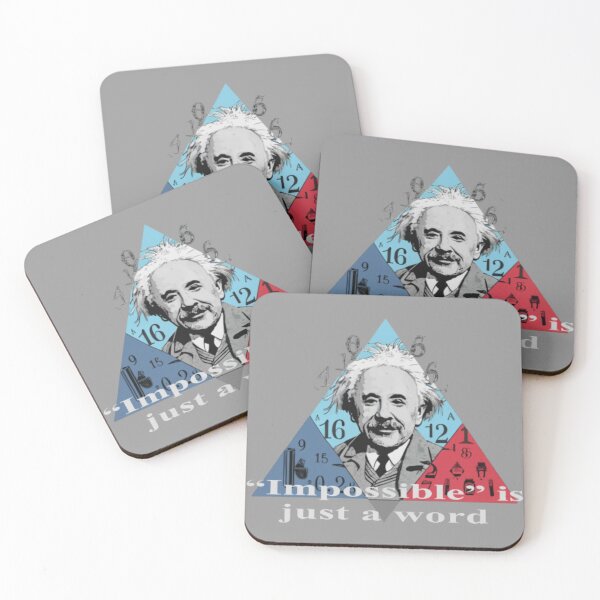 Item preview, Image of Einstein with the text "Impossible is just a word" designed and sold by Tomasz  Siennicki.