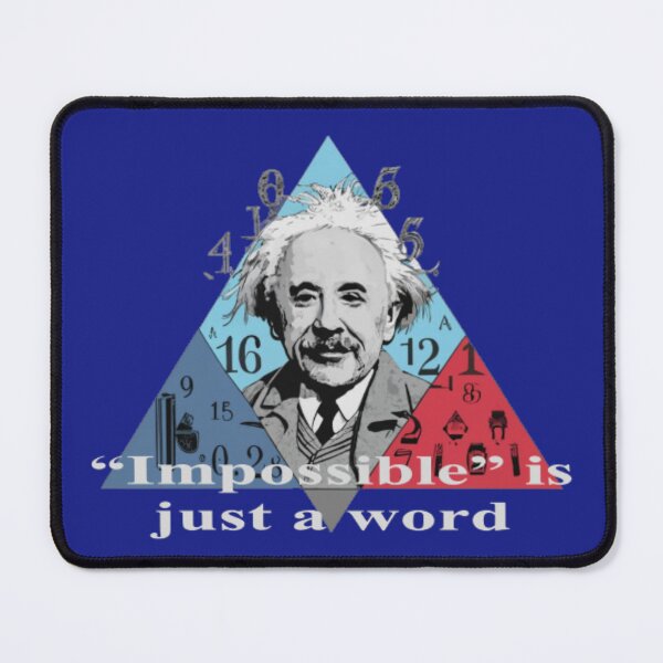 Item preview, Image of Einstein with the text "Impossible is just a word" designed and sold by Tomasz  Siennicki.