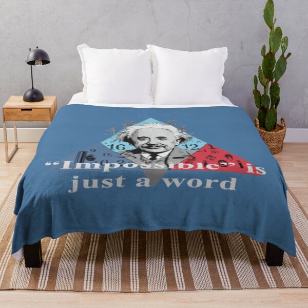 Item preview, Image of Einstein with the text "Impossible is just a word" designed and sold by Tomasz  Siennicki.