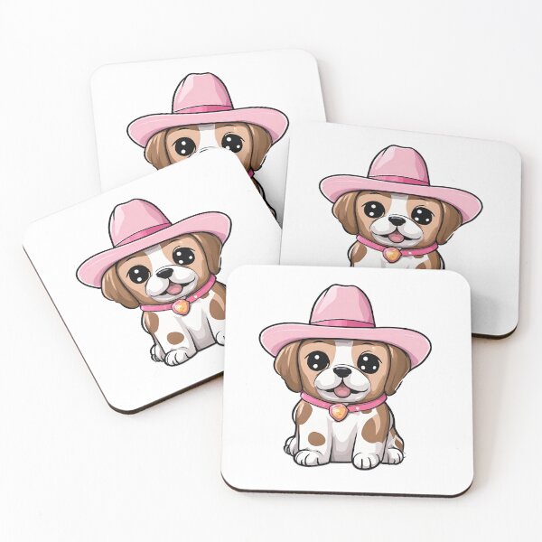 Item preview, Cute Dog wearing Pink Hat, Pink Puppy, Puppy with Hat designed and sold by PurpleWay.