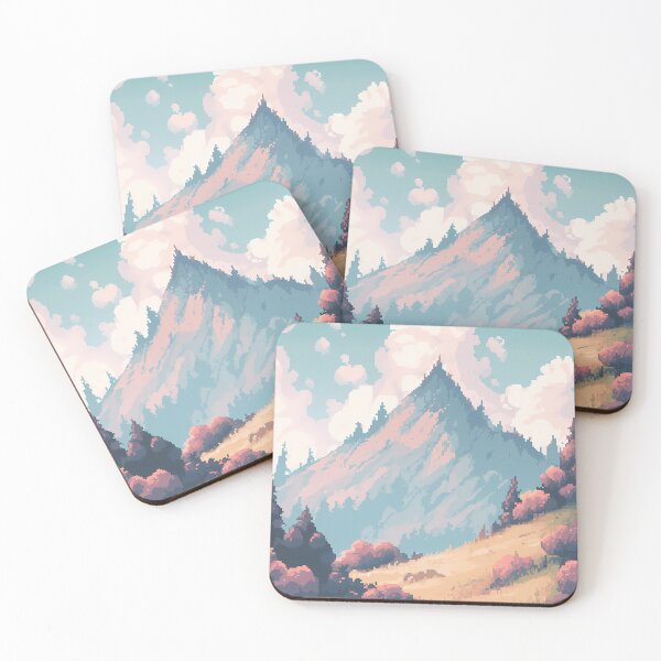 Item preview, Pastel Mountainscape- Pixel art designed and sold by octoboobs.
