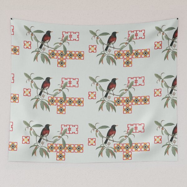 Item preview, A Collage of Avian Elegance, Linear Blooms, and Artistic Motifs designed and sold by atelierhol.
