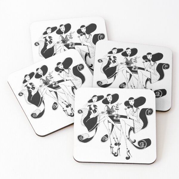 Item preview, Ladies drinking coffee designed and sold by SasaDesignART.