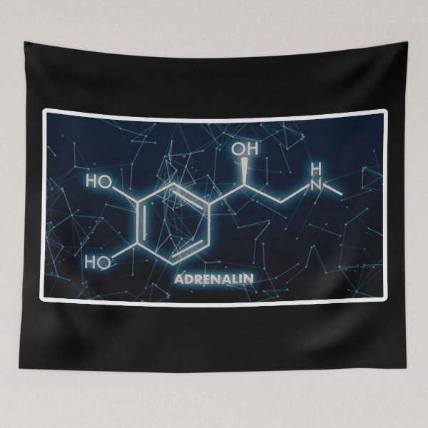 Item preview, Adrenaline Molecule - High-Energy Chemistry Geek designed and sold by ElLocoMus.
