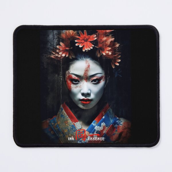 Item preview, Ink Essence - Japanese Aesthetic Surreal Kanji Symbol Painted Face Art 01 designed and sold by MadeByRobots.