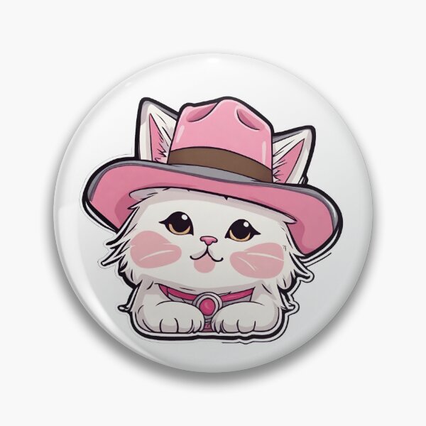 Item preview, Pink Cat, Cat with Pink Hat, Pink Kitten, Cute Cat Wearing Hat designed and sold by PurpleWay.
