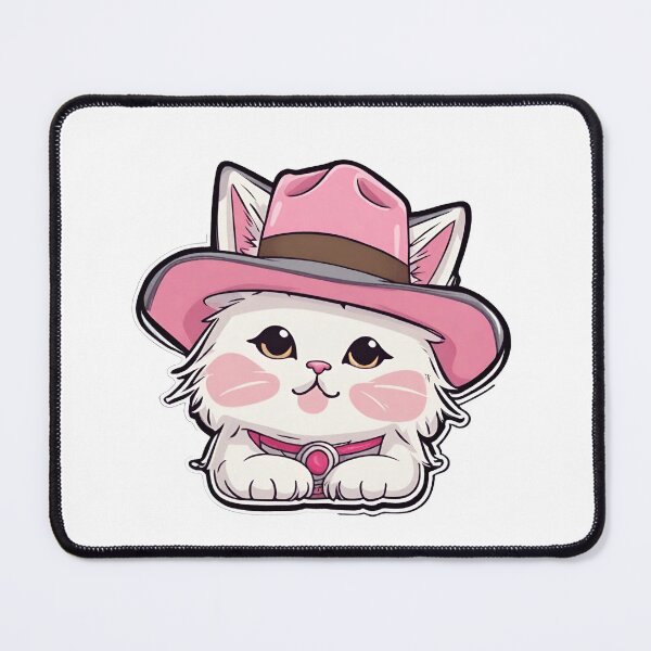 Item preview, Pink Cat, Cat with Pink Hat, Pink Kitten, Cute Cat Wearing Hat designed and sold by PurpleWay.