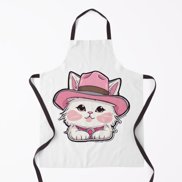 Item preview, Pink Cat, Cat with Pink Hat, Pink Kitten, Cute Cat Wearing Hat designed and sold by PurpleWay.