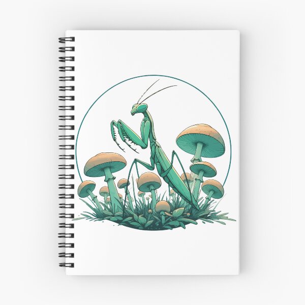 Item preview, Praying Mantis in Mushroom Garden designed and sold by TomFrontierArt.