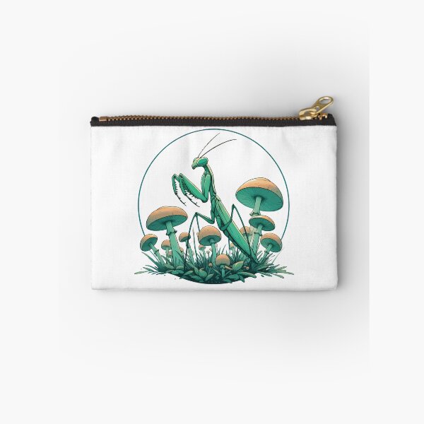 Item preview, Praying Mantis in Mushroom Garden designed and sold by TomFrontierArt.