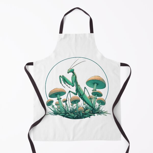 Item preview, Praying Mantis in Mushroom Garden designed and sold by TomFrontierArt.
