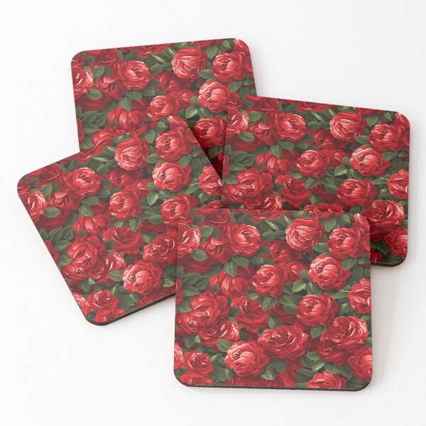 Item preview, Velvet Petal Sea: Lush Red Rose Extravaganza designed and sold by Sir Meow Meow.