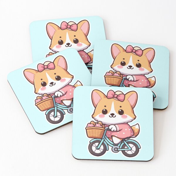 Item preview, Kawaii Cute Corgi Riding A Bicycle 1 | Pets and Animals for Men and Women t-shirt designed and sold by panchiTWO.