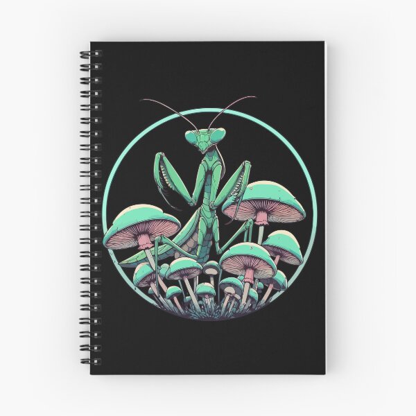 Item preview, Praying Mantis in Mushroom Garden designed and sold by TomFrontierArt.