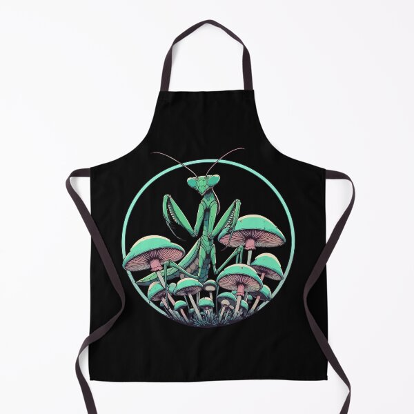 Item preview, Praying Mantis in Mushroom Garden designed and sold by TomFrontierArt.