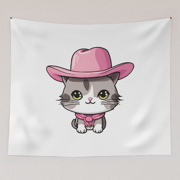 Item preview, Cute Cat With Pink Hat, Kitten, Pink Kitten designed and sold by PurpleWay.