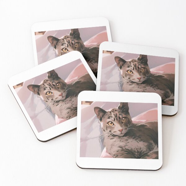 Item preview, Cat in anime manga illustration designed and sold by illustrationMat.