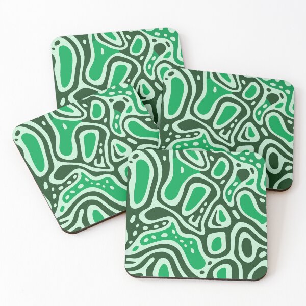 Item preview, Abstract Green Curved Shapes Art designed and sold by Jeallan Designs.