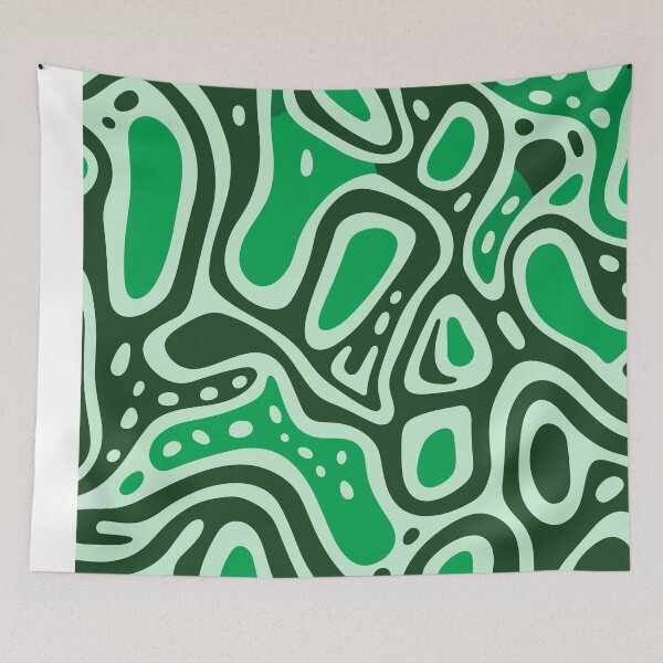 Item preview, Abstract Green Curved Shapes Art designed and sold by Jeallan Designs.