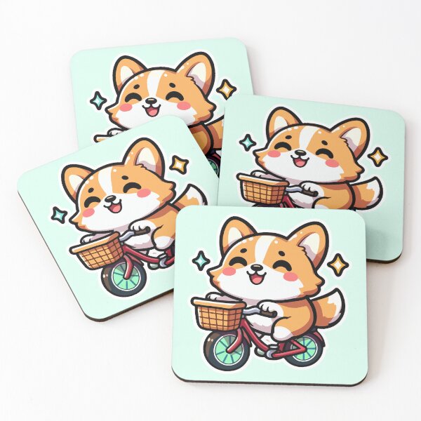 Item preview, Kawaii Cute Corgi Riding A Bicycle 3 | Pets and Animals for Men and Women t-shirt designed and sold by panchiTWO.