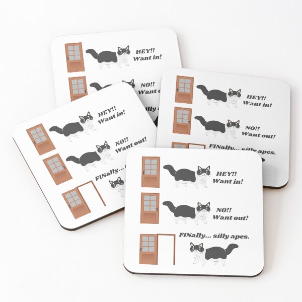 Item preview, Black Cats and Doors (Black Letters, White Background) designed and sold by Icefyre-Art.