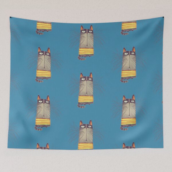 Item preview, Cute Cat with big whiskers designed and sold by MuciMuki.