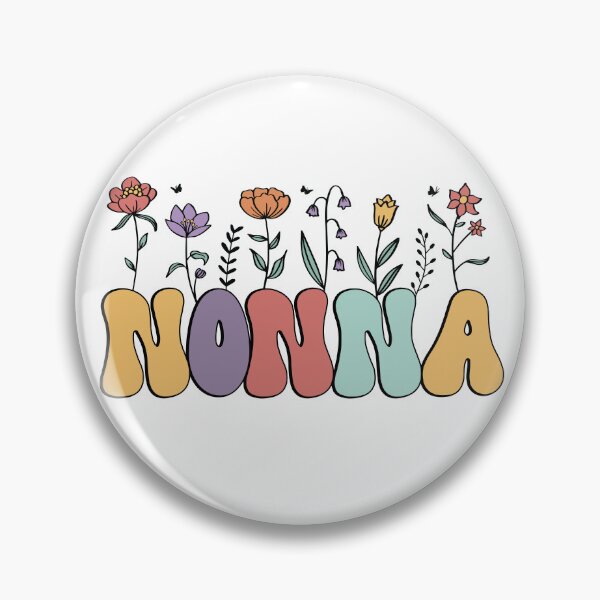 Item preview, Groovy Nonna Nonna birthday Floral Emblem Italian Grandmother designed and sold by ElLocoMus.