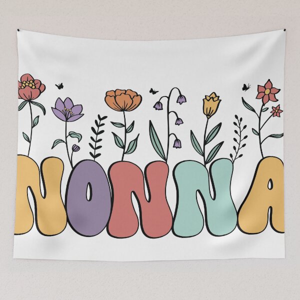Item preview, Groovy Nonna Nonna birthday Floral Emblem Italian Grandmother designed and sold by ElLocoMus.