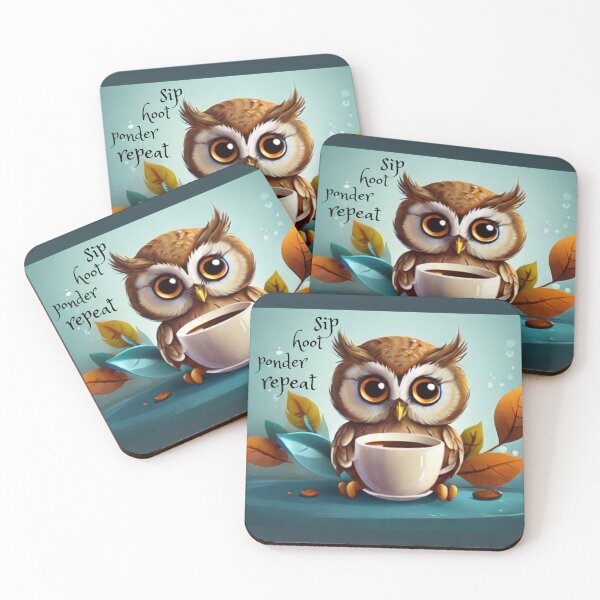 Item preview, Sip, Hoot, Ponder, Repeat: Owl-Inspired Coffee. designed and sold by T-shirtMill.