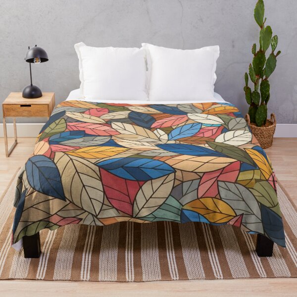 Item preview, Colorful Leaves Feathers Cartoon Illustration Drawing 5 designed and sold by CoffeeIsATrip.