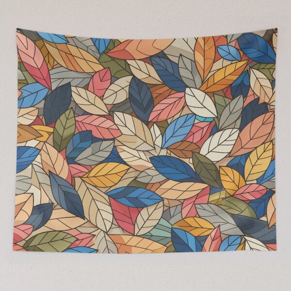 Item preview, Colorful Leaves Feathers Cartoon Illustration Drawing 5 designed and sold by CoffeeIsATrip.