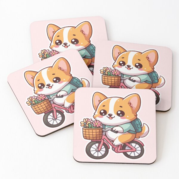 Item preview, Kawaii Cute Corgi Riding A Bicycle 4 | Pets and Animals for Men and Women t-shirt designed and sold by panchiTWO.