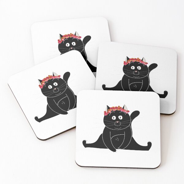 Item preview, Fat Black Cat doing Splits designed and sold by VentunoGrammi.