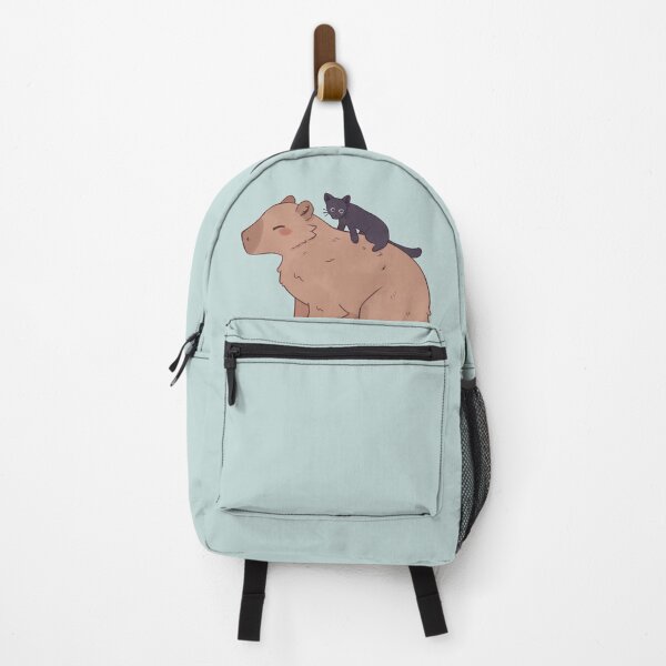 Item preview, capybara and black cat designed and sold by papercreatyre.