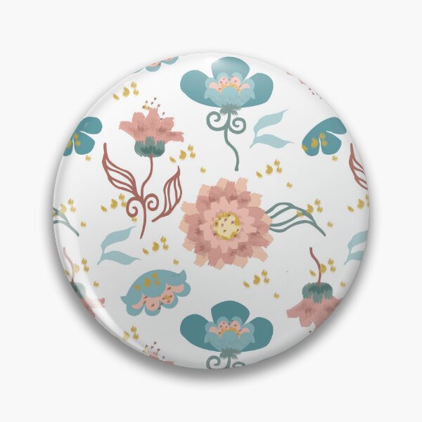 Item preview, Peach Teal Mauve and Blue Restful Floral Seamless Pattern designed and sold by Sharon Schwalbe.