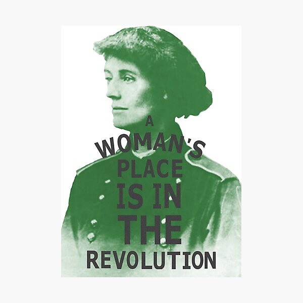 Vista previa del artículo con la obra «El lugar de una mujer está en la revolución - Condesa Markievicz», diseñado y vendido por JenuinePanic.
