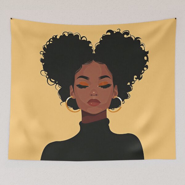 Item preview, Textured Tresses in Minimalist Style designed and sold by Retro Type.