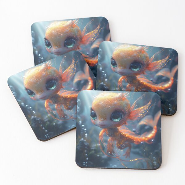 Item preview, Coral Charmer: The Ocean's Twinkling Aquatic Sprite designed and sold by AstralPhoenixAI.