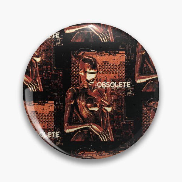 Item preview, Brutalist Y2K 80s  Aesthetics Android Robot Obsolete Chrome designed and sold by PVSKI.